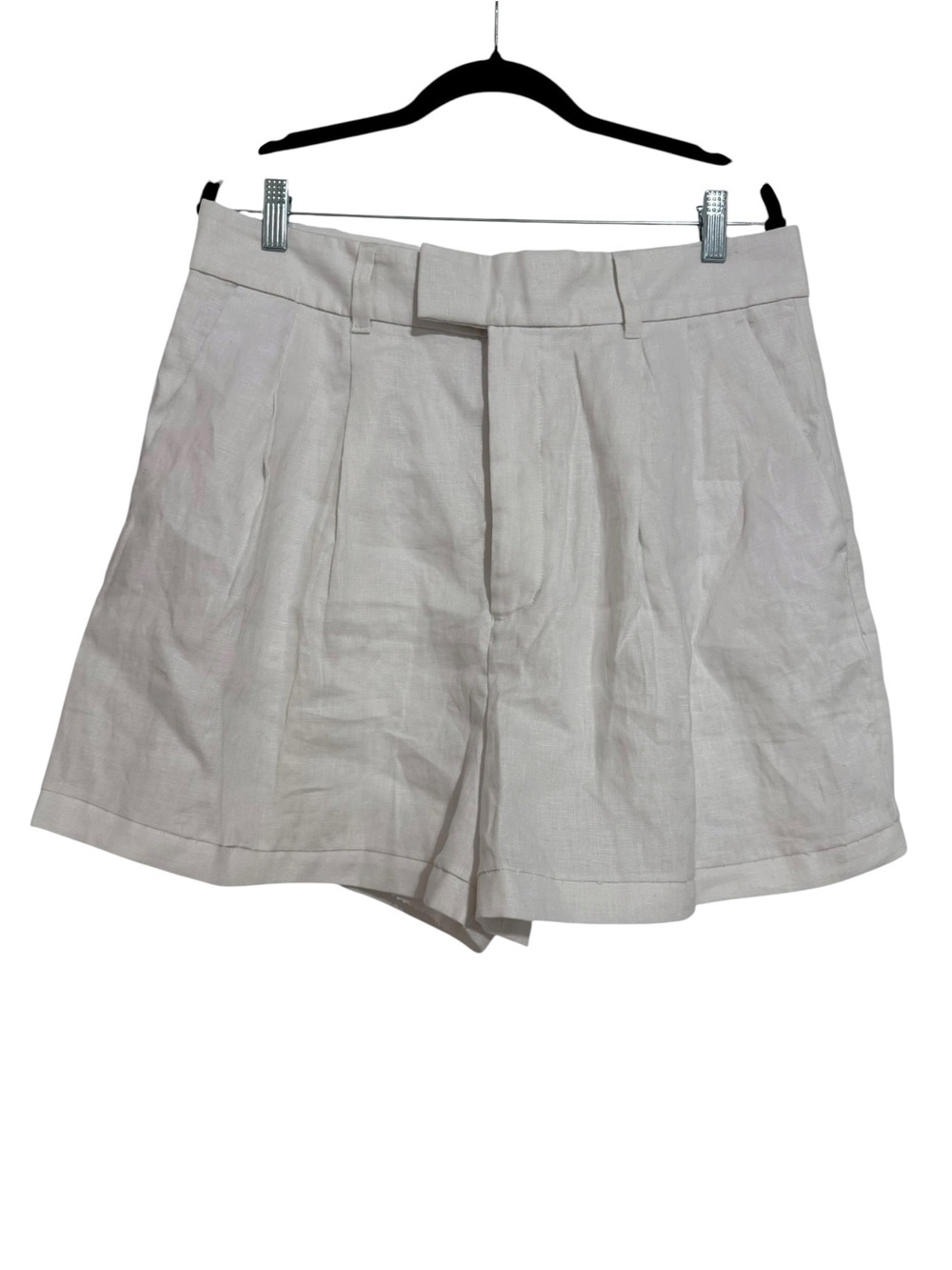 Banana Republic White‎ Pleated 100% Linen Women's Shorts